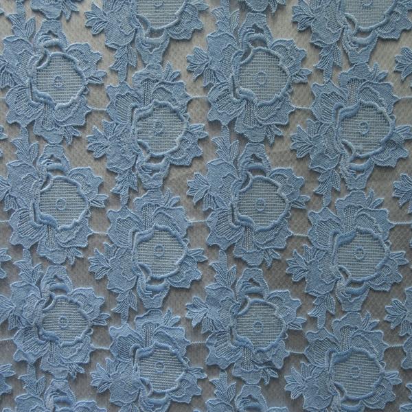 Traditional Pattern Lace On Organza, Non-Stretch