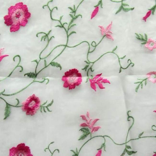 Embroidery On Organza, Non-Stretch