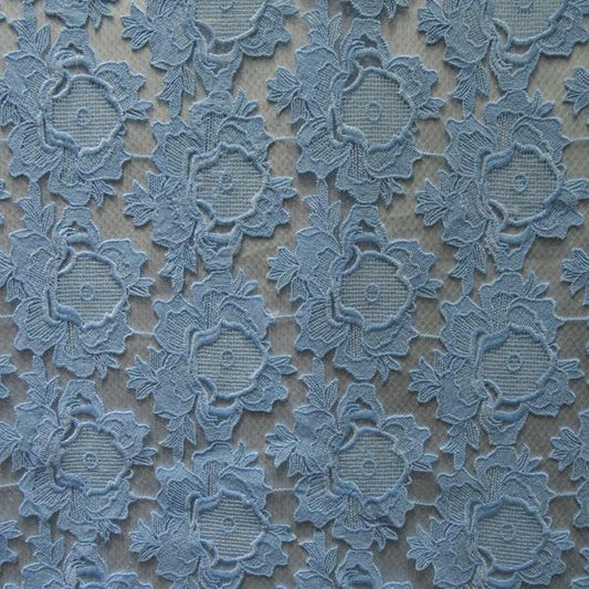 Traditional Pattern Lace On Organza, Non-Stretch